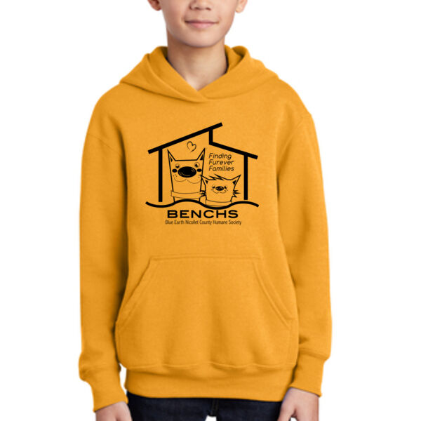 Port & Company® Youth Core Fleece Pullover Hooded Sweatshirt - Printed Logo Thumbnail