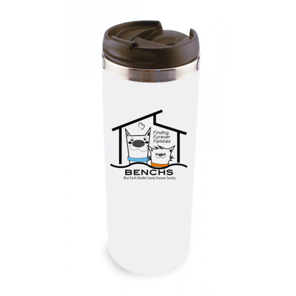 14 oz Stainless Steel Tumbler - Sublimated Logo Thumbnail