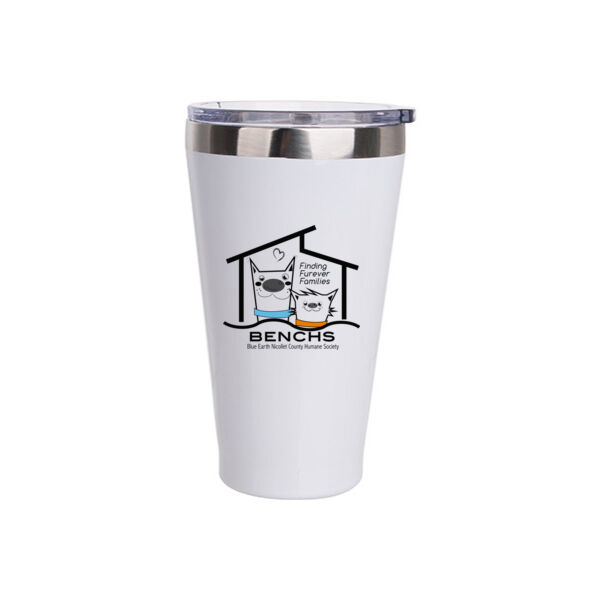 15oz Stainless Steel Tumbler w/ Lid - Sublimated Logo Thumbnail